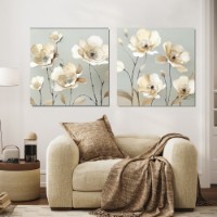 Pictură ArtShop Beige Flowers Diptych 80x80cm (SET501-XL-L)