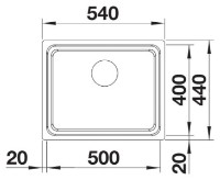 Chiuvetă de bucătărie Blanco Etagon 500-U (521841) imaginea #2 — magazin online Desire.md