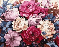 Картина по номерам Ideyka A Luxurious Bouquet Of Peonies 40x50cm (KHO3252)