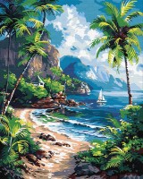 Картина по номерам Ideyka A Tropical Paradise 40x50cm (KHO2795) 