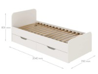 Pat copii MebelStar Lilu 90x200cm Grey (MBS-1350) imaginea #3 — magazin online Desire.md