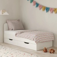 Pat copii MebelStar Lilu 90x200cm White (MBS-1303) imaginea #1 — magazin online Desire.md
