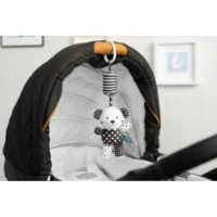 Jucărie pentru pătuturi si carucioare Sensillo  Bear Black/White 8267 (Z-032) imaginea #2 — magazin online Desire.md