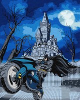 Tablou pe numere Ideyka Batman: Batcycle With Extra Metallic Paints 40x50cm (KHO8709) 