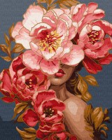 Tablou pe numere Ideyka Blooming Grace With Metallic Paints 40x50cm (KHO8433)