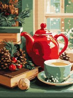 Tablou pe numere Ideyka Cozy Still Life 30x40cm (KHO5749) 
