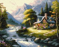 Tablou pe numere Ideyka House In The Mountains 40x50cm (KHO6329) 