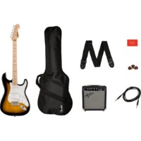 Chitara electrica Fender Squier Sonic Stratocaster 10g  Maple Fing. 2-Color Sunburst Pack