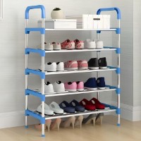 Marfă depreciată! Rafturi pentru pantofi 4Life Soleo Inox/Blue