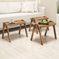 Набор журнальных столиков Hanah Home Paris Walnut фото №2 — интернет-магазин Desire.md