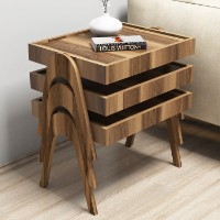Set măsuţe cafea Hanah Home Roma Walnut