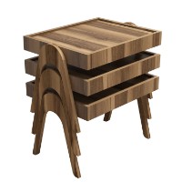 Set măsuţe cafea Hanah Home Roma Walnut imaginea #4 — magazin online Desire.md