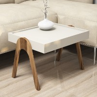 Set măsuţe cafea Hanah Home Roma Walnut Cream imaginea #3 — magazin online Desire.md