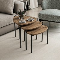 Набор журнальных столиков Hanah Home Lenny Walnut фото №2 — интернет-магазин Desire.md