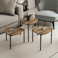 Набор журнальных столиков Hanah Home Lenny Walnut фото №6 — интернет-магазин Desire.md