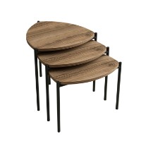 Набор журнальных столиков Hanah Home Lenny Walnut фото №9 — интернет-магазин Desire.md