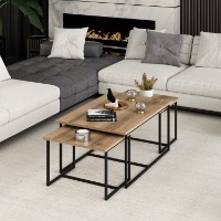 Set măsuţe cafea Hanah Home Levada Walnut imaginea #2 — magazin online Desire.md