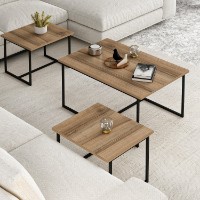 Set măsuţe cafea Hanah Home Levada Walnut imaginea #3 — magazin online Desire.md