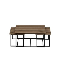 Set măsuţe cafea Hanah Home Levada Walnut imaginea #4 — magazin online Desire.md