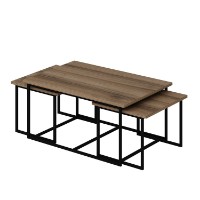 Set măsuţe cafea Hanah Home Levada Walnut imaginea #6 — magazin online Desire.md