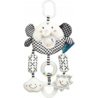Jucărie pentru pătuturi si carucioare Sensillo  Elephant Black/White 247 (Z-0341)