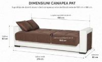 Canapea Trendy Marmaris 215x80x80cm Brown/White GTR008873 imaginea #5 — magazin online Desire.md