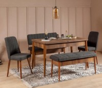 Fotoliu moale Bancheta Trendy Vina Bank Walnut/Anthracit 110x85x40cm GTR006474 imaginea #3 — magazin online Desire.md