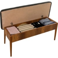 Bancheta Trendy Vina Bench Anthracit/Walnut 110x46x40cm GTR006470 imaginea #5 — magazin online Desire.md