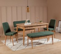Bancheta Trendy Vina Pine Atlantic/Green 110x46x40cm GTR006471 imaginea #2 — magazin online Desire.md