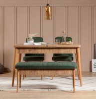 Bancheta Trendy Vina Pine Atlantic/Green 110x46x40cm GTR006471 imaginea #4 — magazin online Desire.md