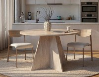 Masă pentru bucătărie Trendy Virella Travertine 120x75 x120cm (GTR008199) imaginea #1 — magazin online Desire.md