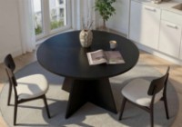 Masă pentru bucătărie Trendy Virella Wood Black 120x75x120cm (GTR008203) imaginea #2 — magazin online Desire.md