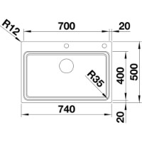 Chiuvetă de bucătărie Blanco Etagon 700-IF/A (524274) imaginea #3 — magazin online Desire.md