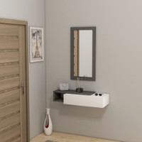 Masă consolă Hanah Home Vien Anthracite White imaginea #3 — magazin online Desire.md