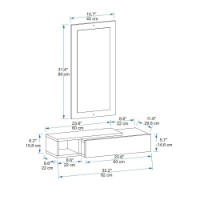 Masă consolă Hanah Home Vien Anthracite White imaginea #6 — magazin online Desire.md