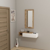 Masă consolă Hanah Home Vien Atlantic Pine White imaginea #3 — magazin online Desire.md