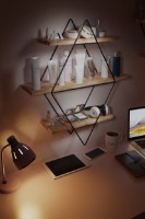 Raft de perete Hanah Home Prizma Raf Buyuk Boy Salon Tipi 2 imaginea #4 — magazin online Desire.md