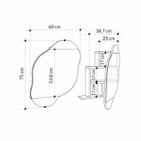 Dulap baie Hanah Home Cloud Storage Bathroom Wall Mirror Light Mocha imaginea #6 — magazin online Desire.md