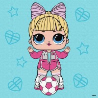 Tablou pe numere Ideyka L.O.L Surprise! Game on. Suite Princess 25х25cm (KHO1319)