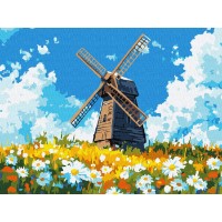 Tablou pe numere Ideyka Mill In The Middle Of A Field 30x40cm (KHO6399)
