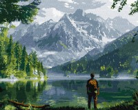Tablou pe numere Ideyka Mountain Landscape 40x05cm (KHO2902) 