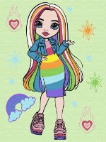 Tablou pe numere Ideyka Rainbow High Amaya Raine 30х40cm (KHO1236)