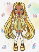 Tablou pe numere Ideyka Rainbow High. Sunny with hologram rhinestones 30х40cm (KHO1336)