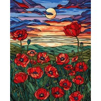Tablou pe numere Ideyka The Beauty Of Poppies 40x50cm (KHO5131) 