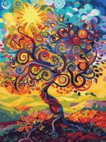 Tablou pe numere Ideyka Tree Of Being 30x40cm (KHO5140) 