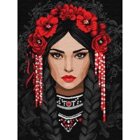 Tablou pe numere Ideyka Unbreakable Ukrainian Woman 30x40cm (KHO8604) 