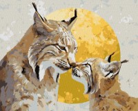 Tablou pe numere Ideyka Protectie vigilenta cu vopsele metalice 40x50cm (KHO6947)