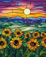 Tablou pe numere Ideyka Sunflower Field 40x50cm (KHO5132)