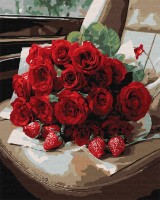 Tablou pe numere Ideyka Buchet romantic de trandafiri 40x50cm (KHO3337)