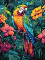 Tablou pe numere Ideyka ТPasare tropicala 30x40cm (KHO6675)
